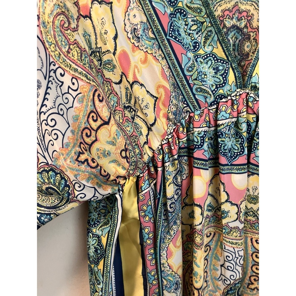 Sundance Dress Bella Verona Boho Mixed Print Sz Small Resort Vacation - Picture 4 of 8